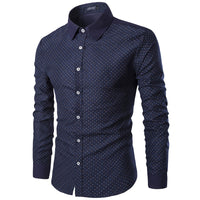 Full sleeves men casual cotton printed england style shirts