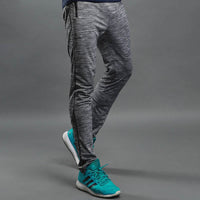 Slim and stretchable polyester cloth elastic waist sports pants