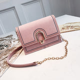 Women Crossbody Bag dull polish Sling with Metal chain