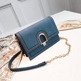 Women Crossbody Bag dull polish Sling with Metal chain