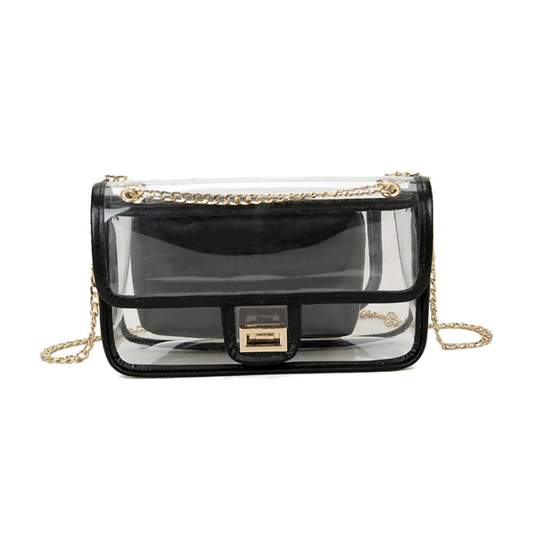 Clear Crossbody Transparent Purse PVC Chain One Shoulder Bag