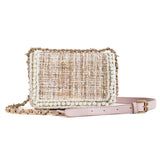 Women Woollen Cloth Beaded Tassel On Shoulder Bag