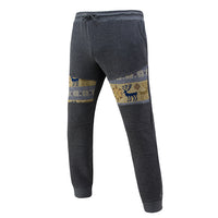 Casual and sports animal pattern design patchwork flexible sports trackpants