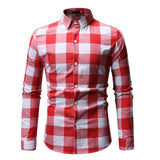 Casual full sleeves broad checks printed slim shirts