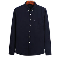 Men full sleeve cotton cloth long sleeve lapel collar casual shirt