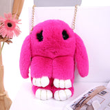 Rabbit Wool Small Crossbody Bag for Women Children