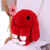 Rabbit Wool Small Crossbody Bag for Women Children