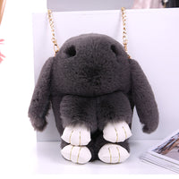 Rabbit Wool Small Crossbody Bag for Women Children