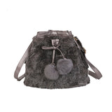 Plush Drawstring Crossbody Bag durable soft Fashion for Women