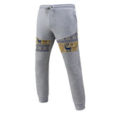 Casual and sports animal pattern design patchwork flexible sports trackpants