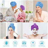Amazon.com : Fast Drying Hair Towel Wrap with Rubber Bands & Comb Set, RIZON Microfiber Bath Shower Head Wrap Towel Turban Dry Hair Hat for Curly, Long and Thick Hair, 2 Packs : JAD US