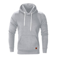 Men Regular Full Sleeve Fashion Standard Solid Pattern Casual Hooded Pullover Pocket Sweatshirt