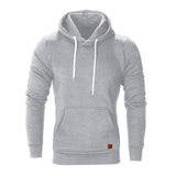 Men Regular Full Sleeve Fashion Standard Solid Pattern Casual Hooded Pullover Pocket Sweatshirt