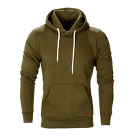 Men Regular Full Sleeve Fashion Standard Solid Pattern Casual Hooded Pullover Pocket Sweatshirt