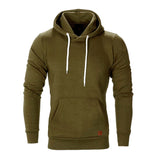Men Regular Full Sleeve Fashion Standard Solid Pattern Casual Hooded Pullover Pocket Sweatshirt