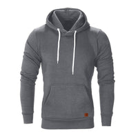 Men Regular Full Sleeve Fashion Standard Solid Pattern Casual Hooded Pullover Pocket Sweatshirt