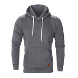 Men Regular Full Sleeve Fashion Standard Solid Pattern Casual Hooded Pullover Pocket Sweatshirt