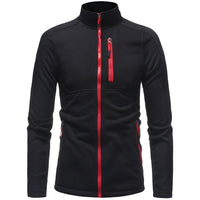 Men Regular Full Sleeve Standard Zipper Casual Cotton Solid Pattern Fashion Pocket Warm Sweatshirt