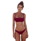 Women Solid Wire Free Female Polyester Plunge Back Closure Sexy Bra Brief Set