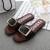 Women Fashion Summer Flat Heel cut out slippers