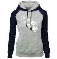 Women Hooded Regular Length Pullovers Print Full Sleeve Casual Polyester Pocket Sweatshirt