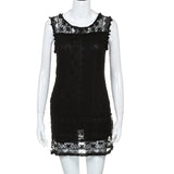 Women Plaid Sleeveless Spaghetti Strap Cotton Casual Above Knee Square Collar Dress