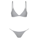 Women Polyester Wire Free Back Closure Solid Sexy Female Beachwear