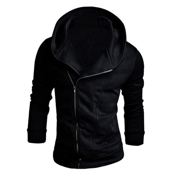 Men Regular Full Sleeve Zipper Hooded Casual Cotton Regular Length Solid Pattern Fashion Sweatshirts