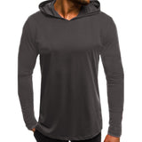 Men Full Sleeve Regular Hooded Casual Cotton Regular Length Solid Fashion Sweatshirts