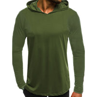 Men Full Sleeve Regular Hooded Casual Cotton Regular Length Solid Fashion Sweatshirts