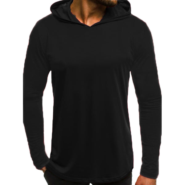 Men Full Sleeve Regular Hooded Casual Cotton Regular Length Solid Fashion Sweatshirts