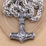 dropshipping stainless steel thor's hammer mjolnir pendant necklace viking scandinavian norse viking necklace Men gift