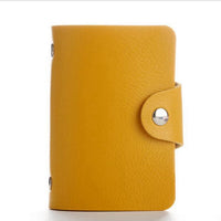 Fashion PU Leather Function 24 Bits Card Case Business Card Holder Men Women Credit Passport Card Bag ID Passport Card Wallet