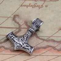 dropshipping stainless steel thor's hammer mjolnir pendant necklace viking scandinavian norse viking necklace Men gift