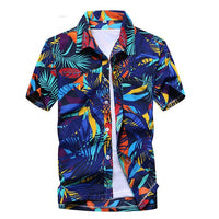 Mens Summer Beach Hawaiian Shirt 2018 Brand Short Sleeve Plus Size Floral Shirts Men Casual Holiday Vacation Clothing Camisas