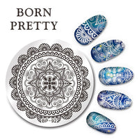 BORN PRETTY Square Nail Art Stamp Template Flower Vine Rose Leaves Floral Image Pattern Printing Plate for Manicure Stencil 6cm