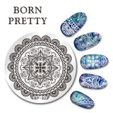 BORN PRETTY Square Nail Art Stamp Template Flower Vine Rose Leaves Floral Image Pattern Printing Plate for Manicure Stencil 6cm