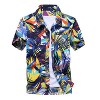 Mens Summer Beach Hawaiian Shirt 2018 Brand Short Sleeve Plus Size Floral Shirts Men Casual Holiday Vacation Clothing Camisas