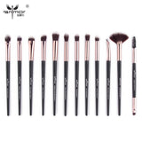 Anmor Pro Makeup Brushes Set 12 pcs/lot Eye Shadow Blending Eyeliner Eyelash Eyebrow Brushes For Make up Portable Eye Brush Set