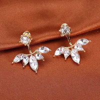 Korean Jewelry Zircon Pearl Heart Crystal Flower Angel Wings Geometry Stud Earrings For Women Statement Ear Jewelry Wholesale