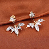 Korean Jewelry Zircon Pearl Heart Crystal Flower Angel Wings Geometry Stud Earrings For Women Statement Ear Jewelry Wholesale