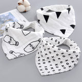 AZEOSHE Baby Bibs Boy Girl Bandana Water Absorb Bib Burp Cloth Triangle Cotton Baby Scarf Burp Baby Christmas Accessories