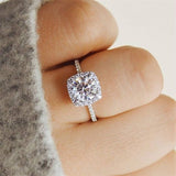 KISS WIFE Classic Engagement Ring 6 Claws Design AAA White Cubic Zircon Female Women Wedding Band CZ Rings Jewelry