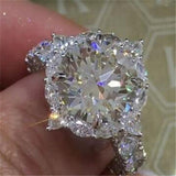 KISS WIFE Classic Engagement Ring 6 Claws Design AAA White Cubic Zircon Female Women Wedding Band CZ Rings Jewelry