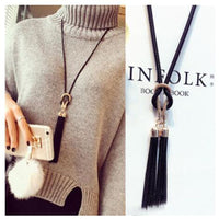 2018 New Arrival Female Pendant Necklace Tassel Long Winter Sweater Chain Necklace Women Necklaces Wholesale Sales