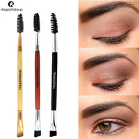 2018 NEW Eyebrow Brush Beauty Makeup Wood Handle Eyebrow Brush Eyebrow Comb Double Ended Brushes Brushes Make Up 1031 X23 1.5 10