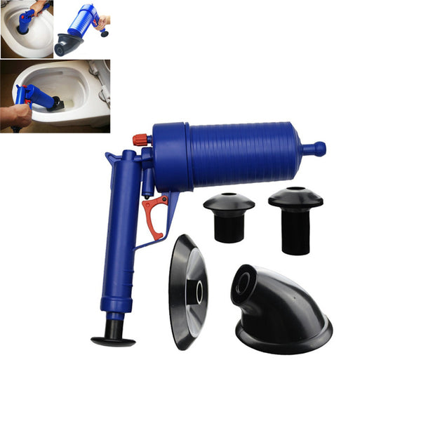 Air Power Drain Blaster gun High Pressure Powerful Manual sink Plunger Opener cleaner pump for Bath Toilets Bathroom Show