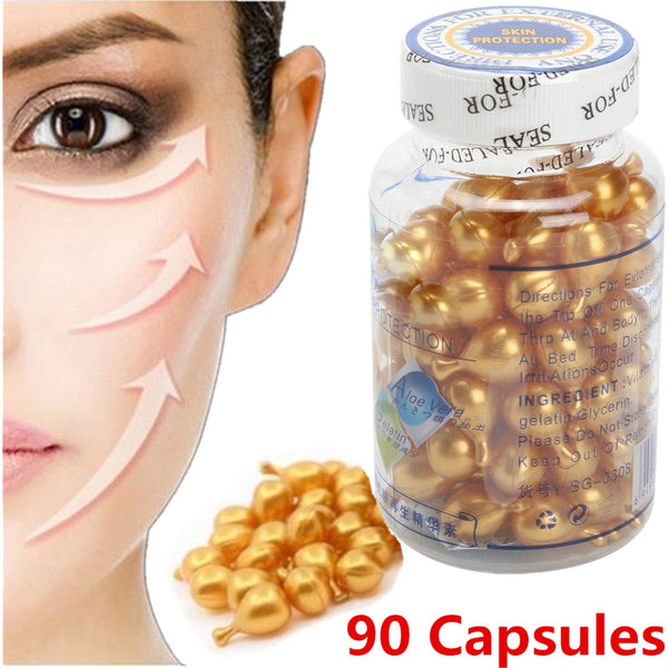 90Pcs Vitamin E Extract Face Cream Anti Wrinkle Whitening Cream Anti Aging Moisturizing Essence Wrinkle Remove Face Care