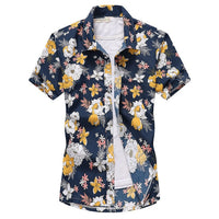 Mens Summer Beach Hawaiian Shirt 2018 Brand Short Sleeve Plus Size Floral Shirts Men Casual Holiday Vacation Clothing Camisas