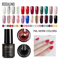 ROSALIND 7ML UV Gel Varnish Nail Polish Set For Manicure Gellak Semi Permanent Hybrid Nails Art Off Prime White gel nail polish